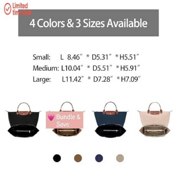 Purse Organizer Insert for Tote Bags, 12 Pockets, Lightweight Felt Fabric - Picture 7 of 8